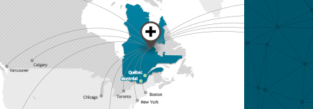 Illustration de la carte du Québec