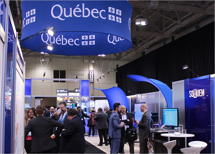 The SOQUEM booth in the Québec section
