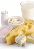 Photo of milk, yogurt and cheese