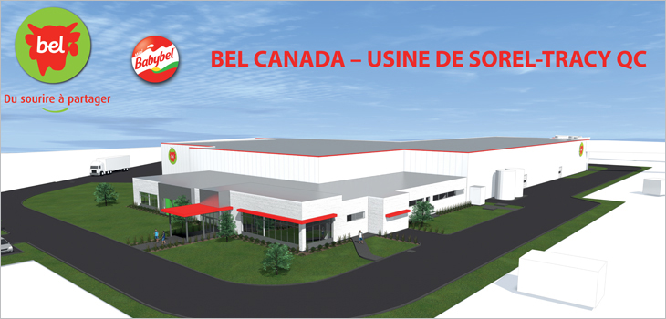 Illustration représentant la future usine québécoise de Bel Canada