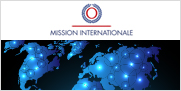 Logo Mission internationale et illustration d'une carte du monde