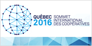 Logo du Sommet international des coopétatives - Québec 2016